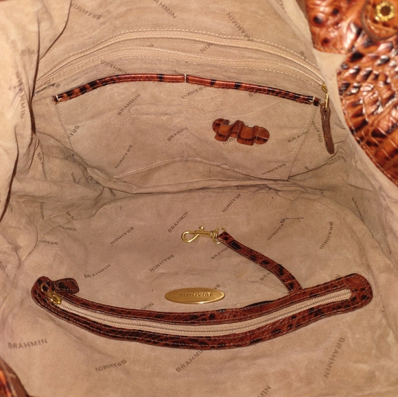 Brahmin Pecan Jacqueline Hobo Croc tote - Picture 4 of 5